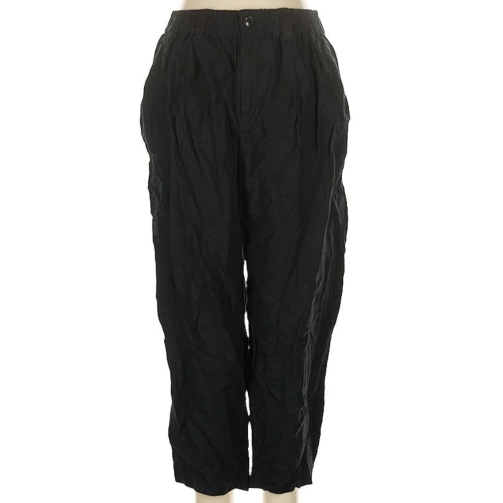 Womens Black Pants Linen blend
